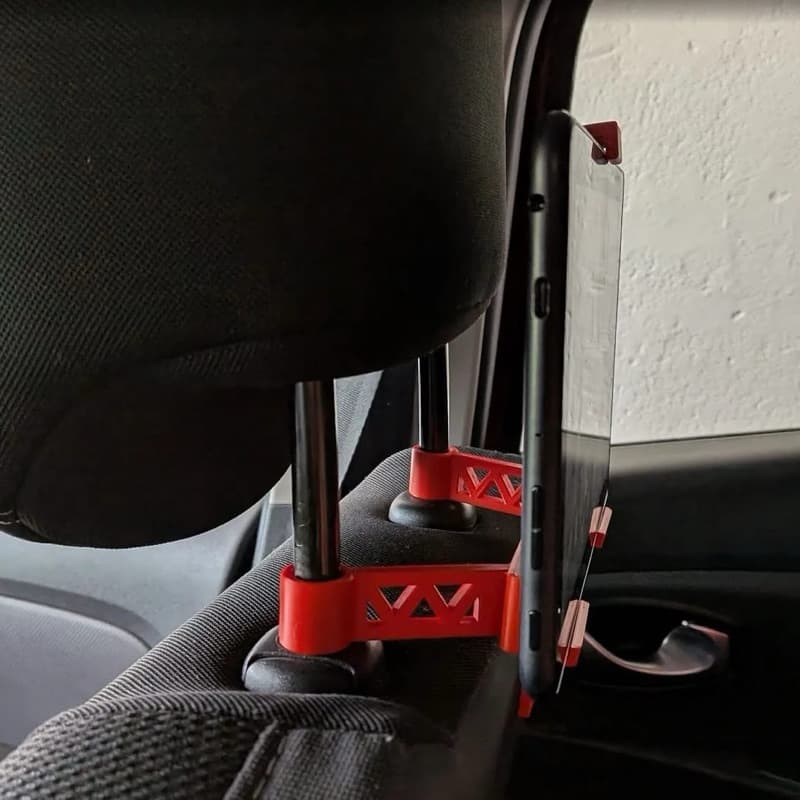 Suporte Porta Celular Tablet e iPad para Banco Traseiro de Carros - Ajustável Regulável - Expositor Veicular Distração
