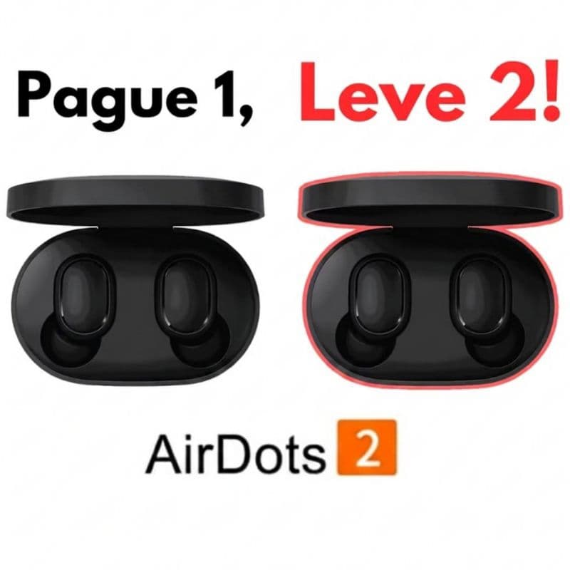 Kit 2 Fones de Ouvido AirDots Pro Bluetooth Sem Fio