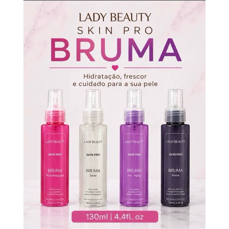 Bruma De Maquiagem Fixadora Spray - Lady Beauty