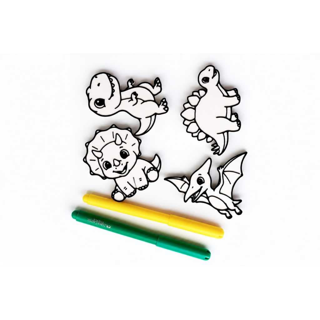 Kit Colorir Dinossauros Lavável Infantil | Brinquedo Educativo Criativo