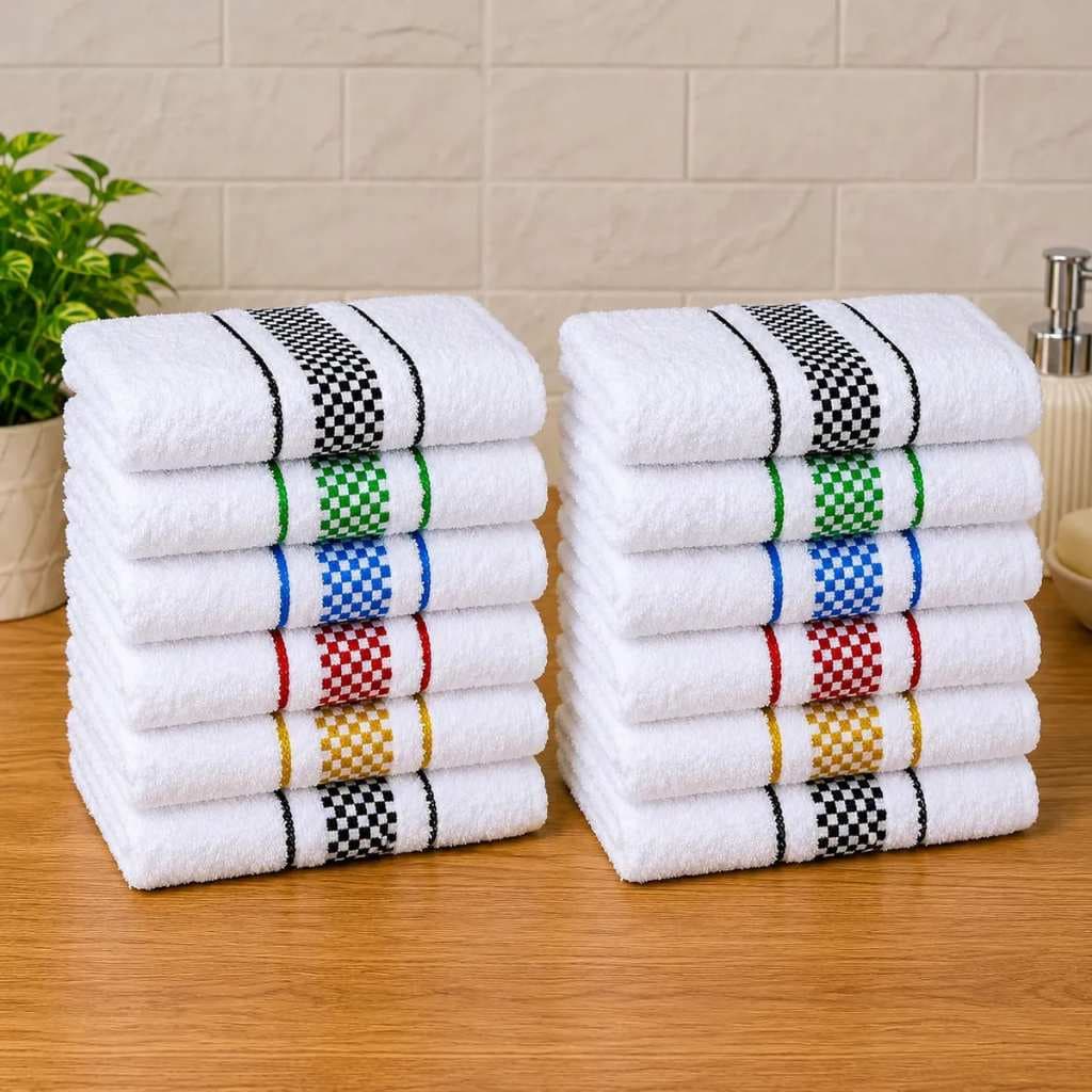 Kit 12 Panos de Prato 100% Algodão 45x70 Atoalhado Grosso Toalha Copa Premium Jacquard