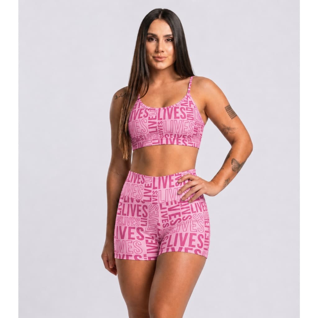 Conjunto Estampado Letras Suplex Grosso Feminino Academia