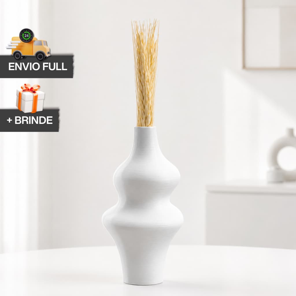 Vaso Decorativo Escultural COM Trigo Artificial Moderno Elegante + Presente Envio Rápido Decoração Minimalista Casa