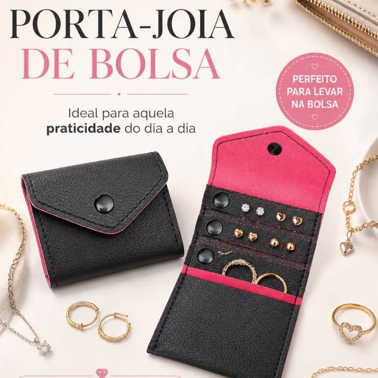 PORTA JOIAS DE BOLSA PERSONALIZADO