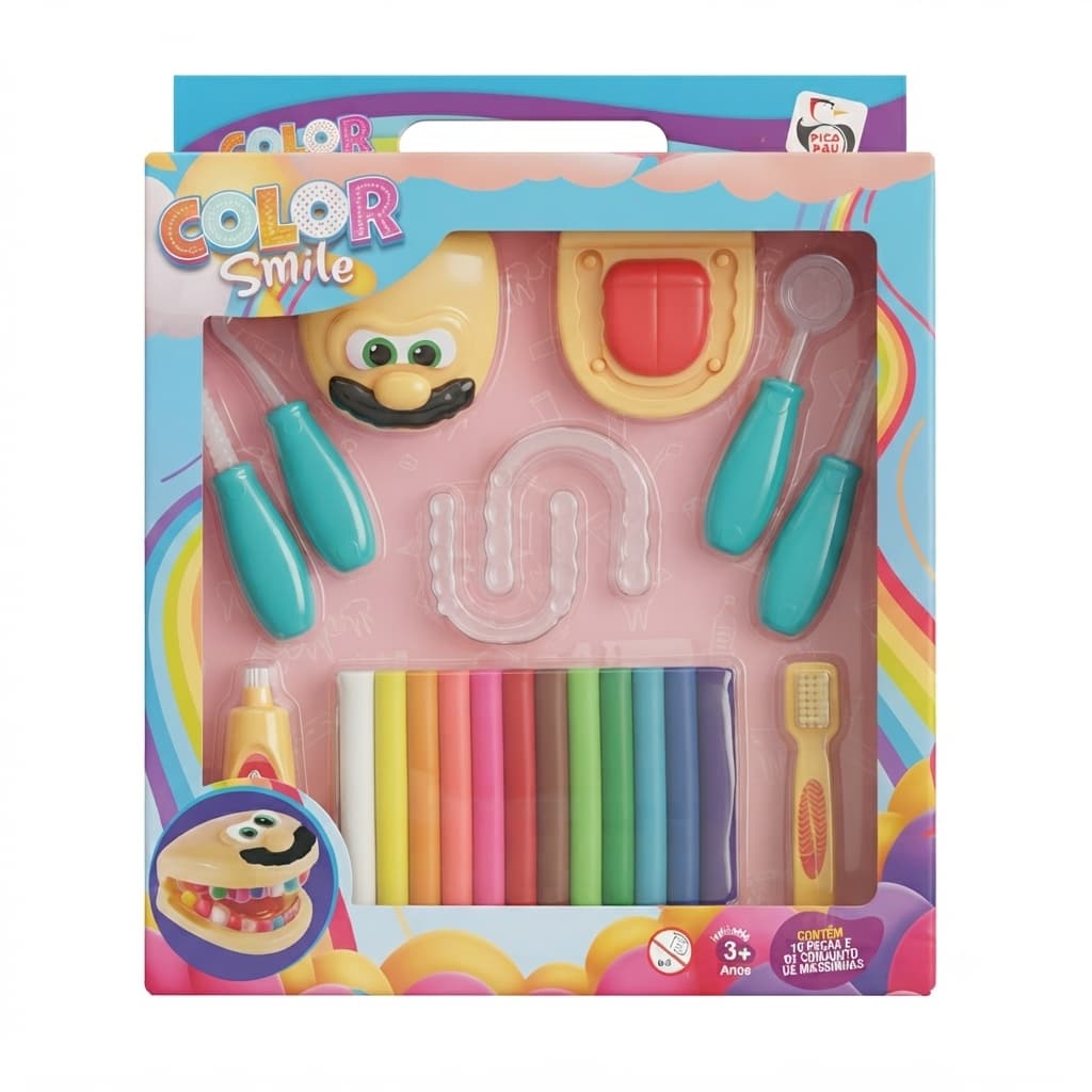 Massinha Brincando De Dentista e Dente Massinha Molde Acessórios Brinquedo