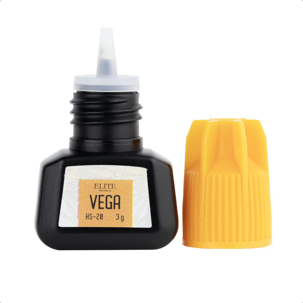 Adesivo para Extensão de Cílios Elite HS-20 Vega 3ml Preto Secagem Rápida Lash Pro