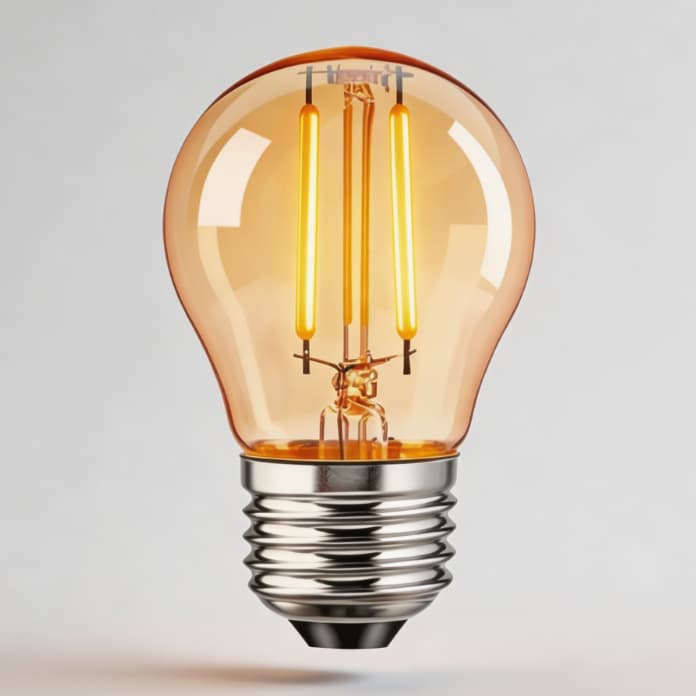 Lâmpada Filamento LED G45 2W 2200K Bivolt E27 Âmbar Vintage Decoração Apollo