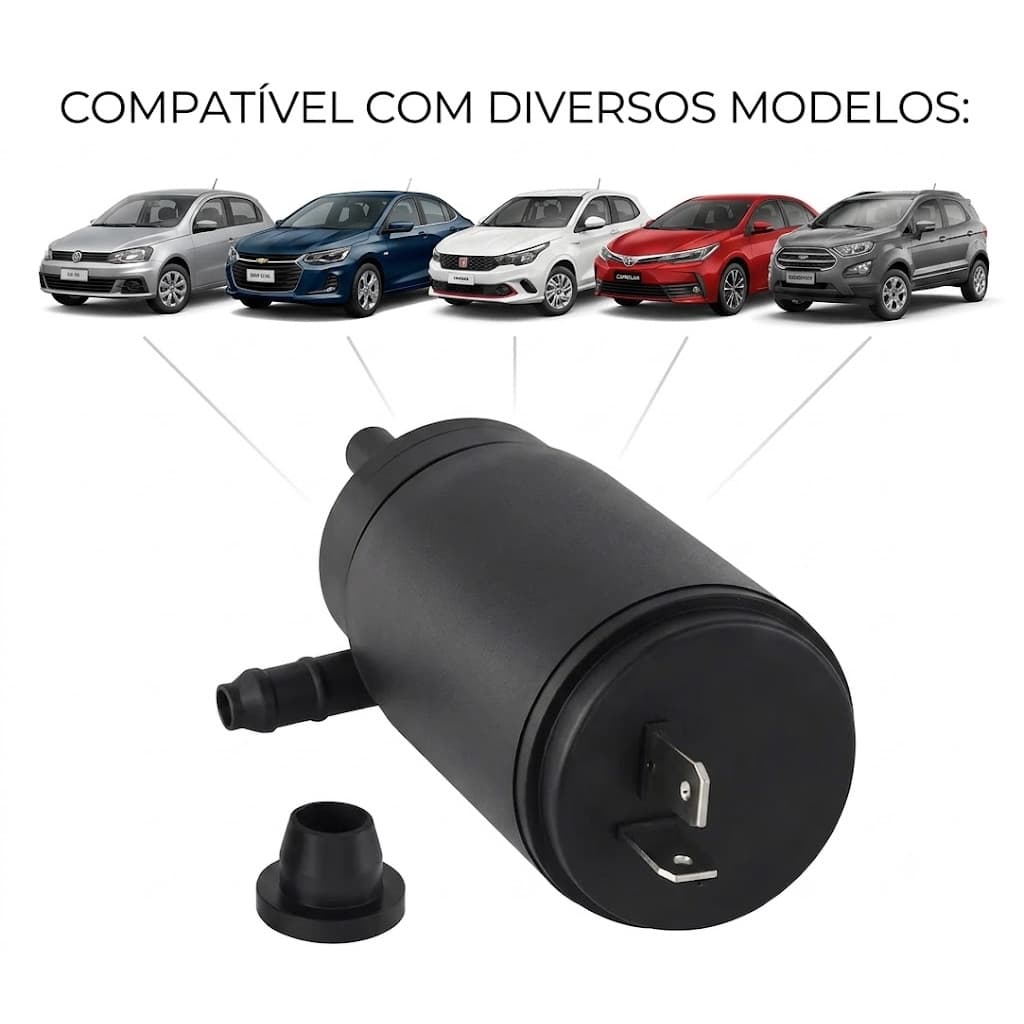 Bomba Reservatório De Água Para Parabrisa 12v Universal