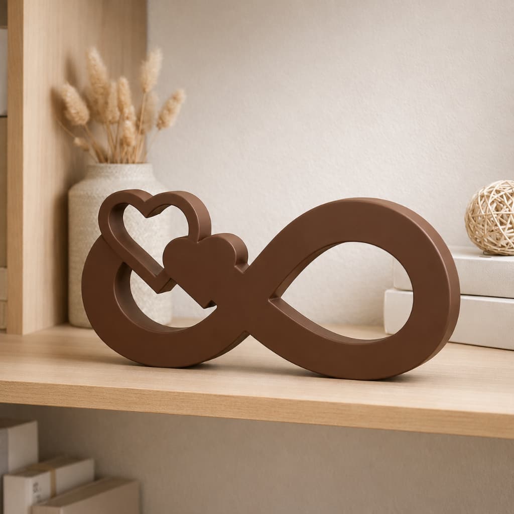 Letreiro " Infinito" Amor Decoração Moderna Símbolo da Eternidade, Presente Romântico para Casais e Namorados