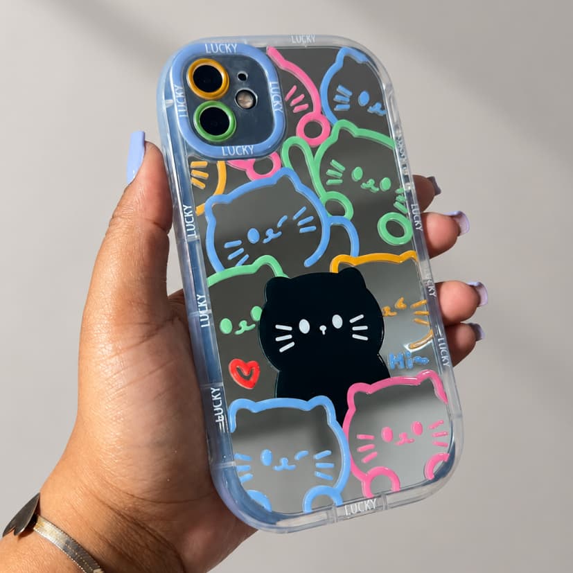 Capa IPhone 15 16 Pro Max Espelhada Transparente Coloridas Anti Impacto Proteção para Câmera