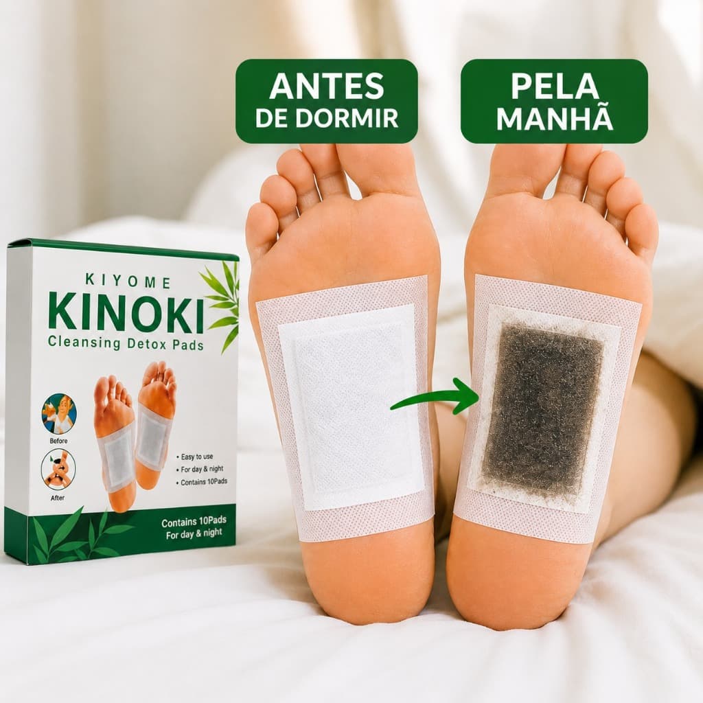 Adesivo Kinoki Para Pés Descanso Noturno Relaxante  kit de 10, 20 ou 50 unidades