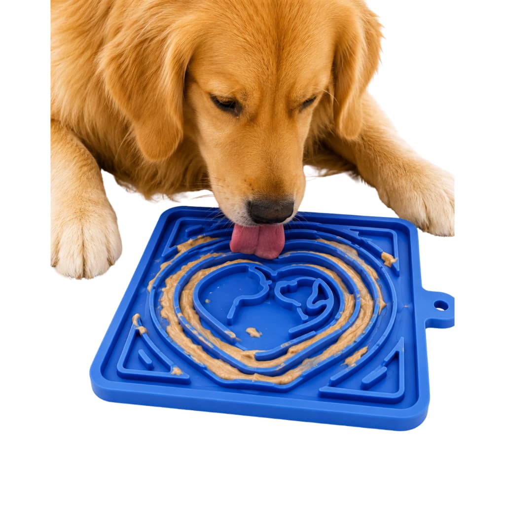 Comedouro Lento Para Cachorro E Gato Tapete Alimentação Lenta Sensorial Silicone Antiestresse e Ansiedade Com Ventosas
