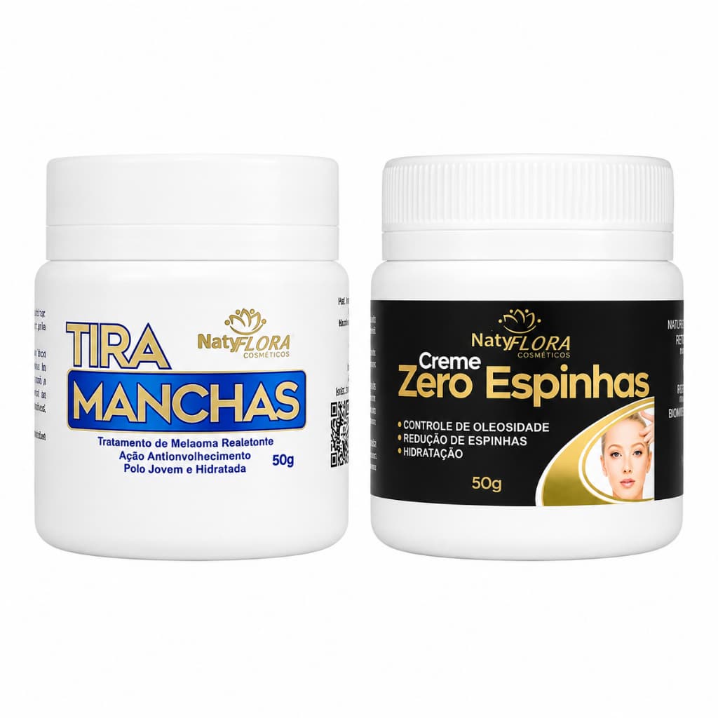 Kit Tratamento Facial NatyFlora Tira Manchas E Zero Espinhas 50g