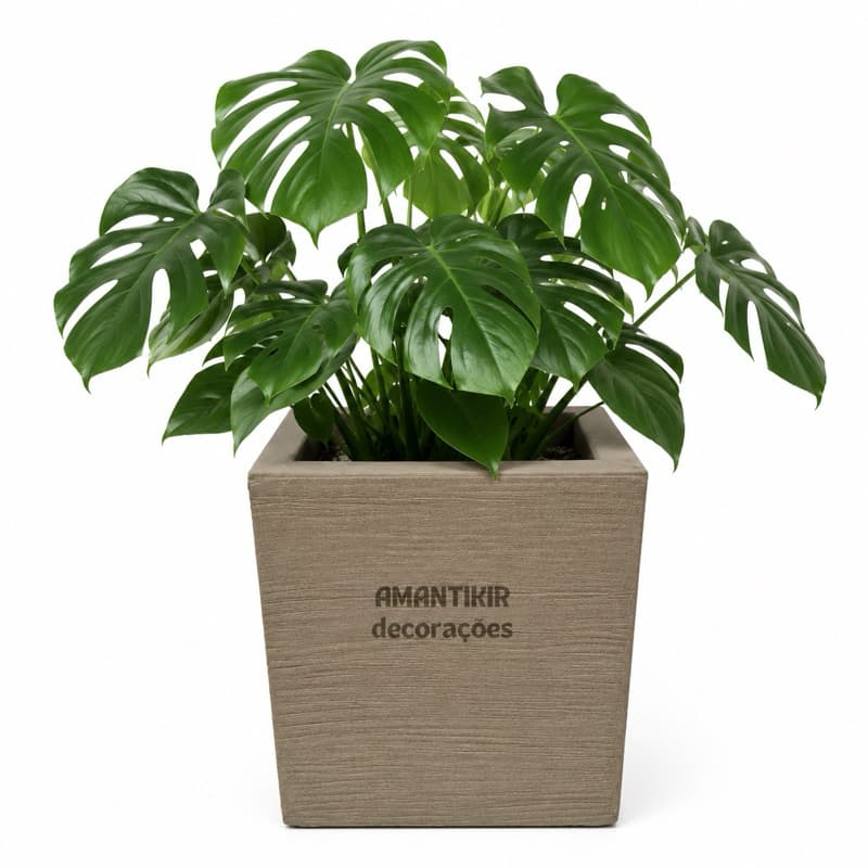 Vaso de Planta Decorativo Reciclável em Polietileno, Vaso Quadrado Cód. Ref. 49