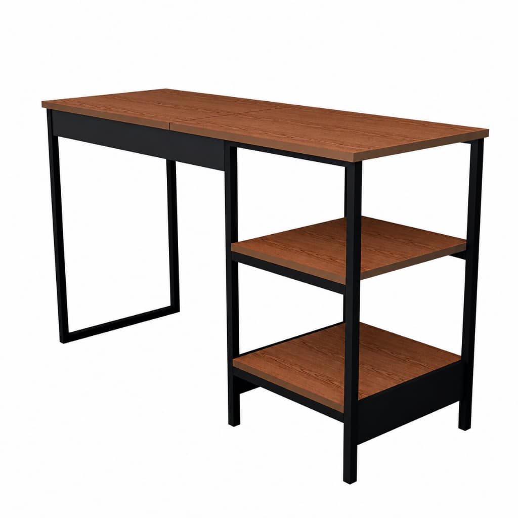 Mesa Gamer Escrivaninha Industrial para Home Office com Nichos e Estrutura Metálica