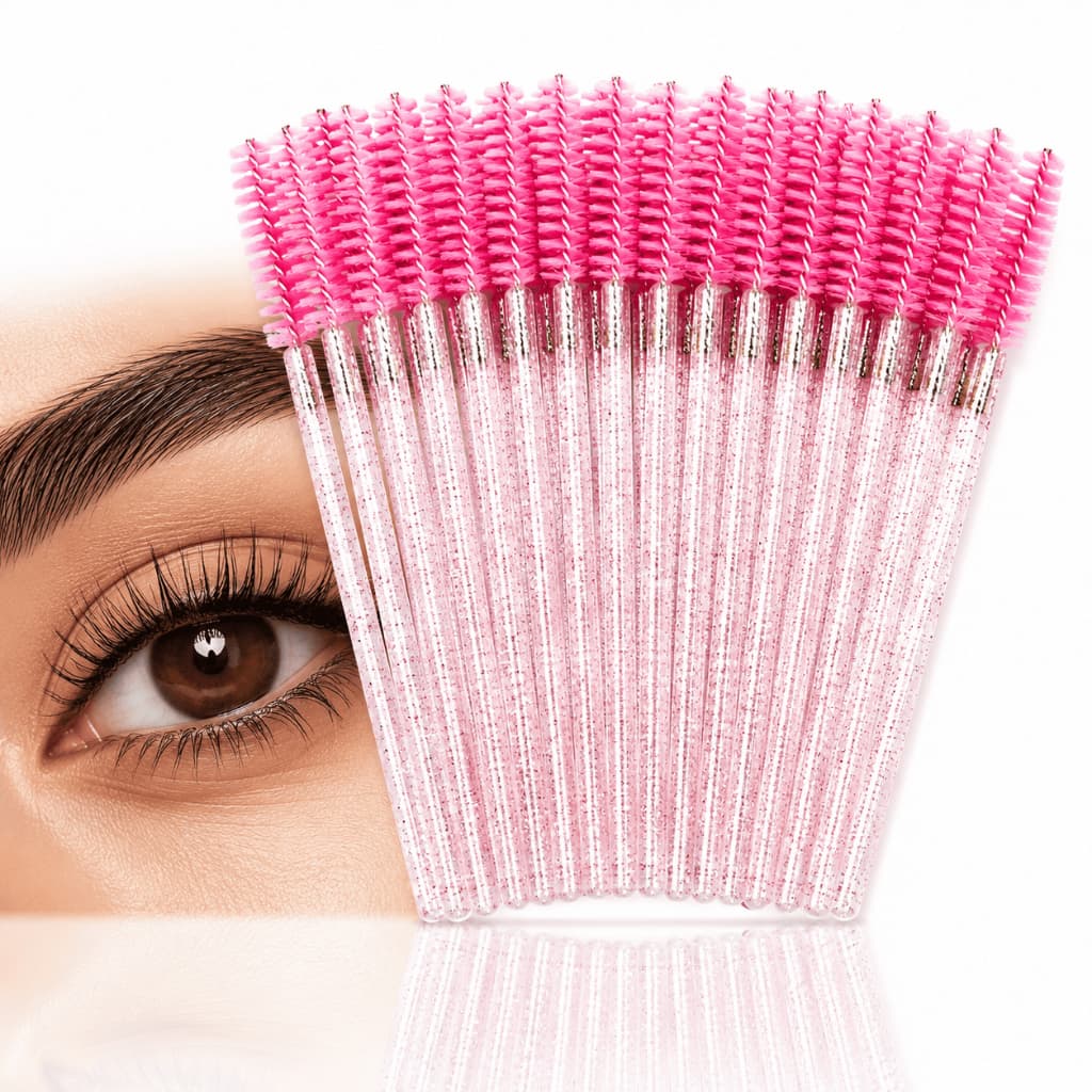 Escovinhas Para Cilios e Sobrancelhas Com Glitter Descartaveis Youse.me Face Beautiful