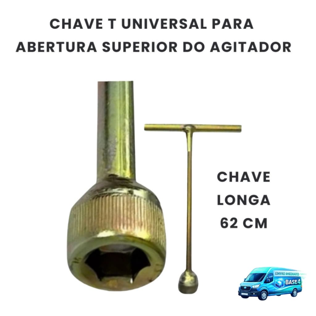 Chave T Universal para Retirar Agitador de Maquina de Lavar Serve Todos Modelos de Abertura Superior