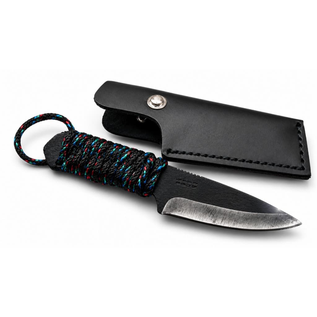 Faca EDC Artesanal Aço Carbono Super Afiada Bushcraft Sobrevivência Com Bainha Couro
