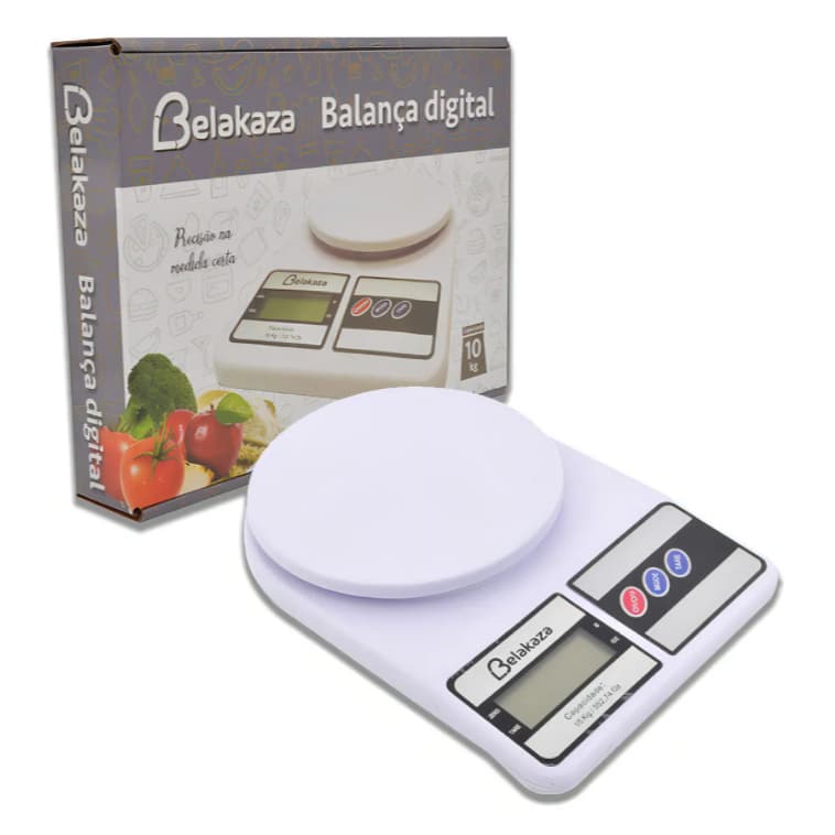 Balança Digital de Precisão Para Cozinha até 10kg Pese Seus Alimentos
