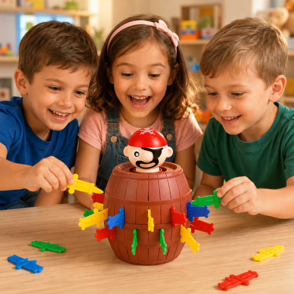 Jogo Interativo Pula Pirata Com 16 Espadas Brinquedo Divertido Infantil