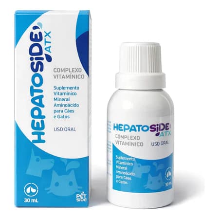 Hepatoside Atx 30ml Suplemento Proteção Do Fígado Cães Gatos - Recuperação Hepática