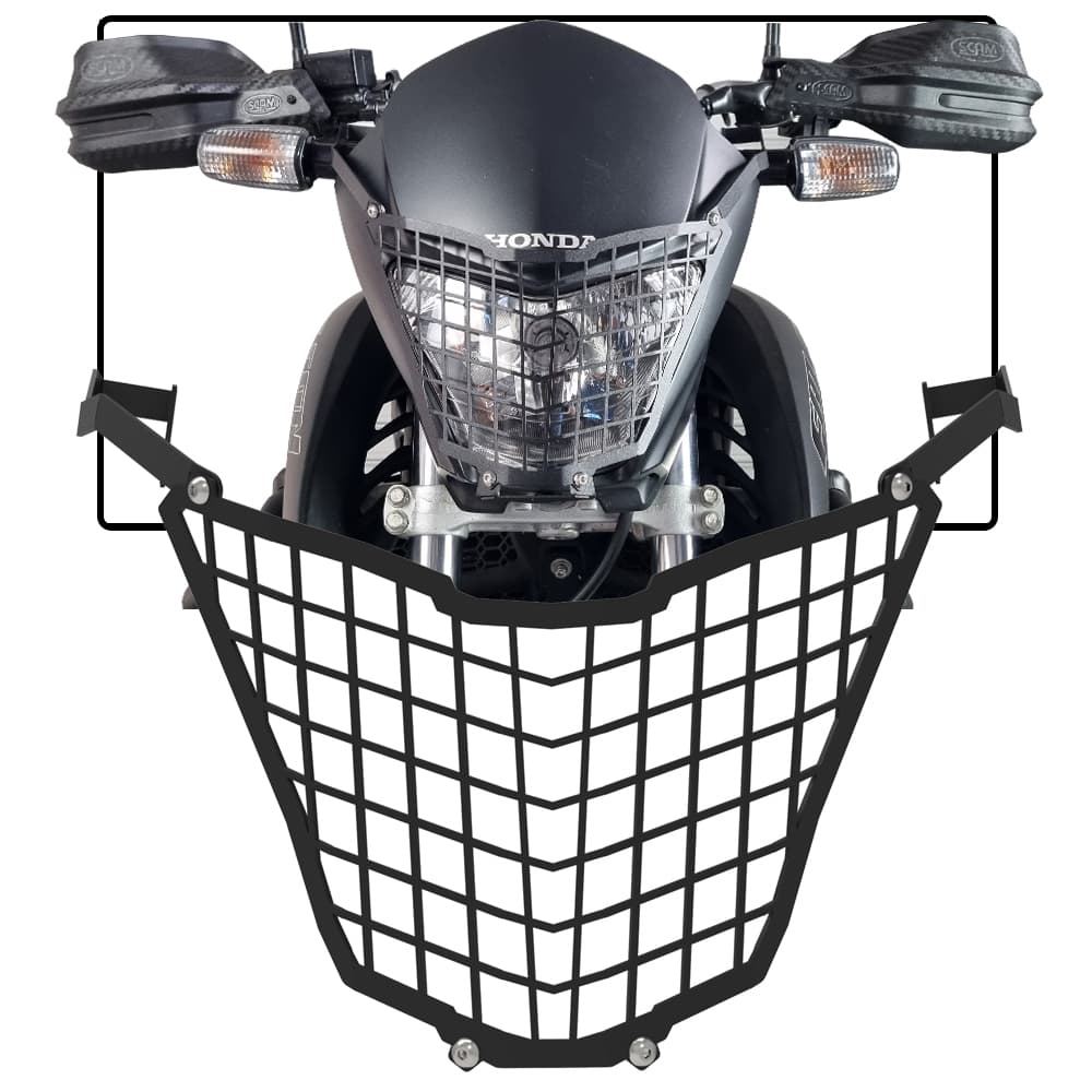 Protetor De Farol Grade Honda Nx 4 Falcon 400 Aço Carbono