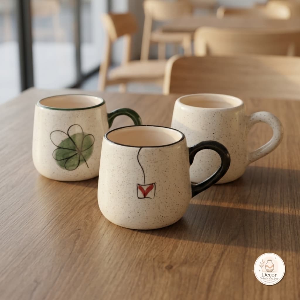 Caneca Xícara Café Chá Bojuda | Capacidade 250ml | Cerâmica Artesanal