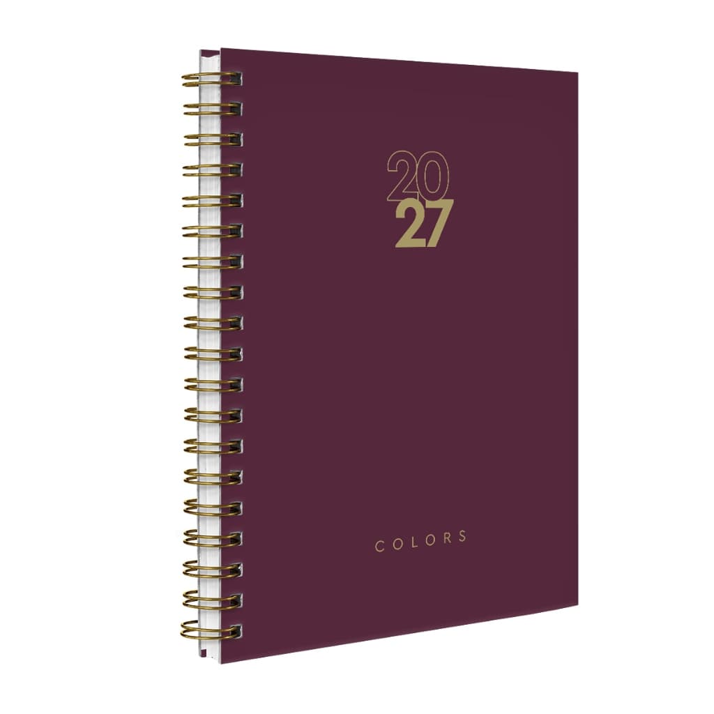 Agenda 2027 Planner Executiva Semanal Capa Dura Solid Colors Variadas