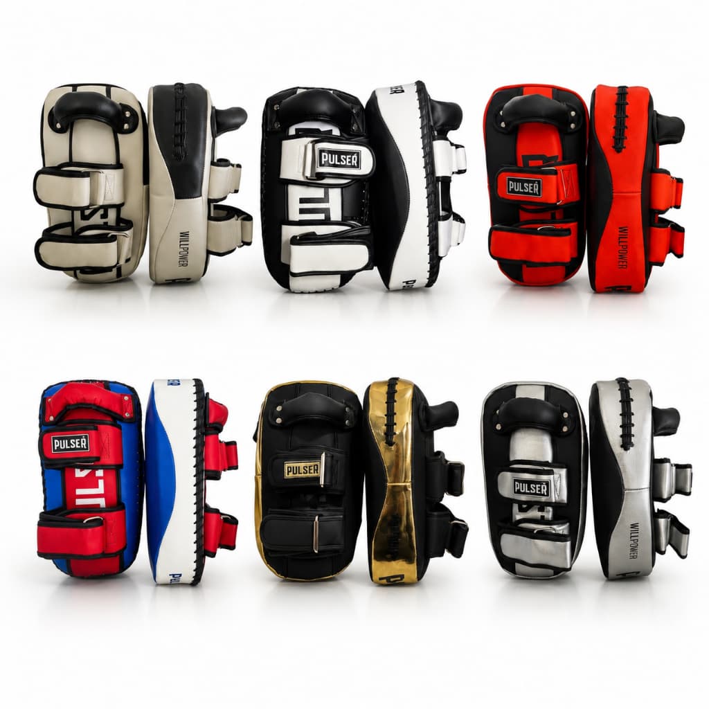 Par Aparador Chute Power Muay Thai Manopla Pao Pulser