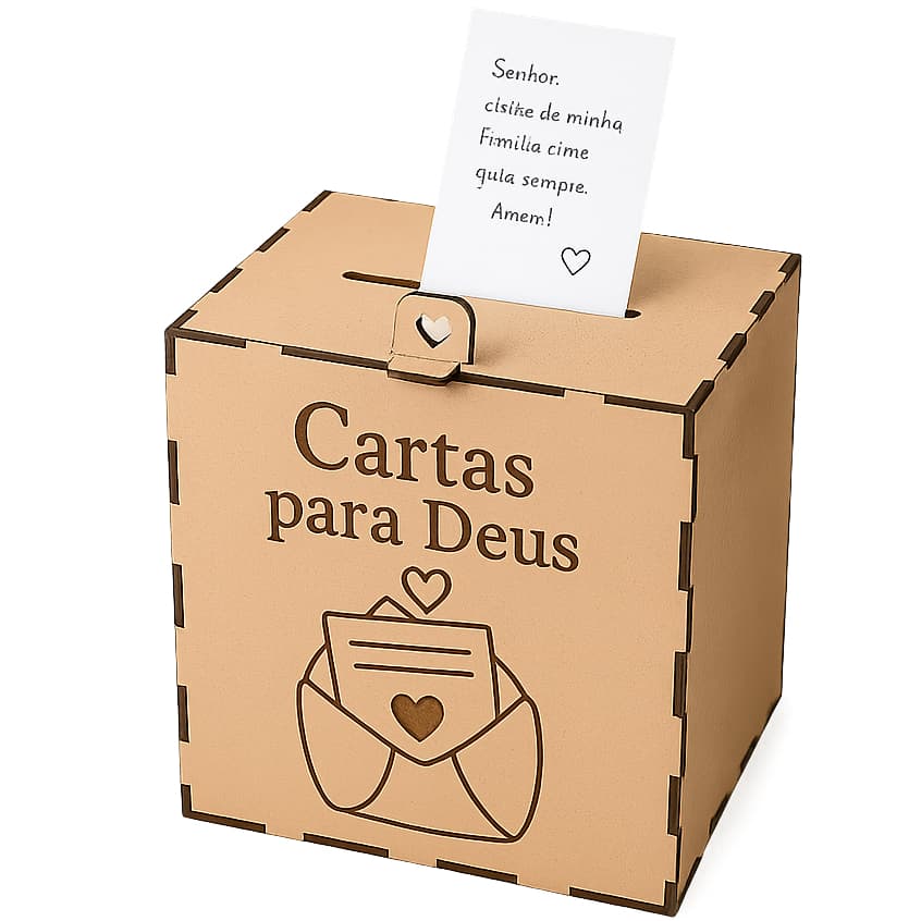 Pedidos de Oração dizimo cartinha carta para Deus pedidos urna igreja presente caixa urna prece