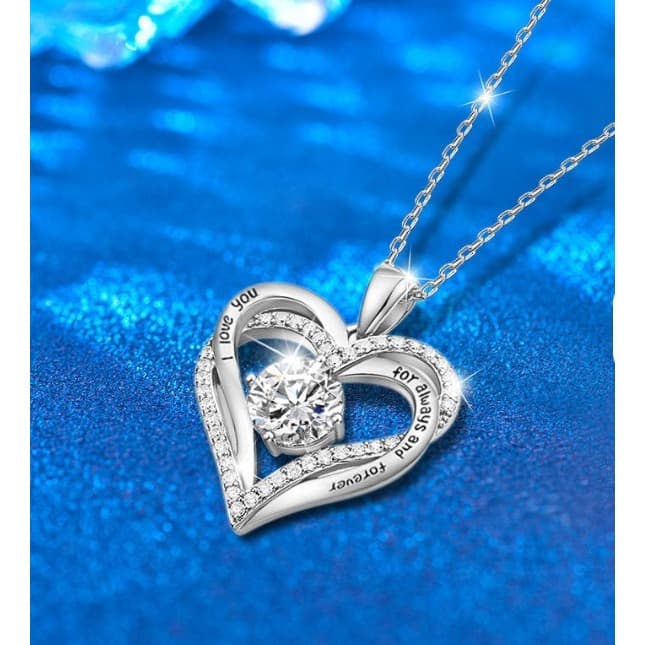 Colar My Ek Luxo Coração  Prata 925 c/ ródio e  Zircônia Branca