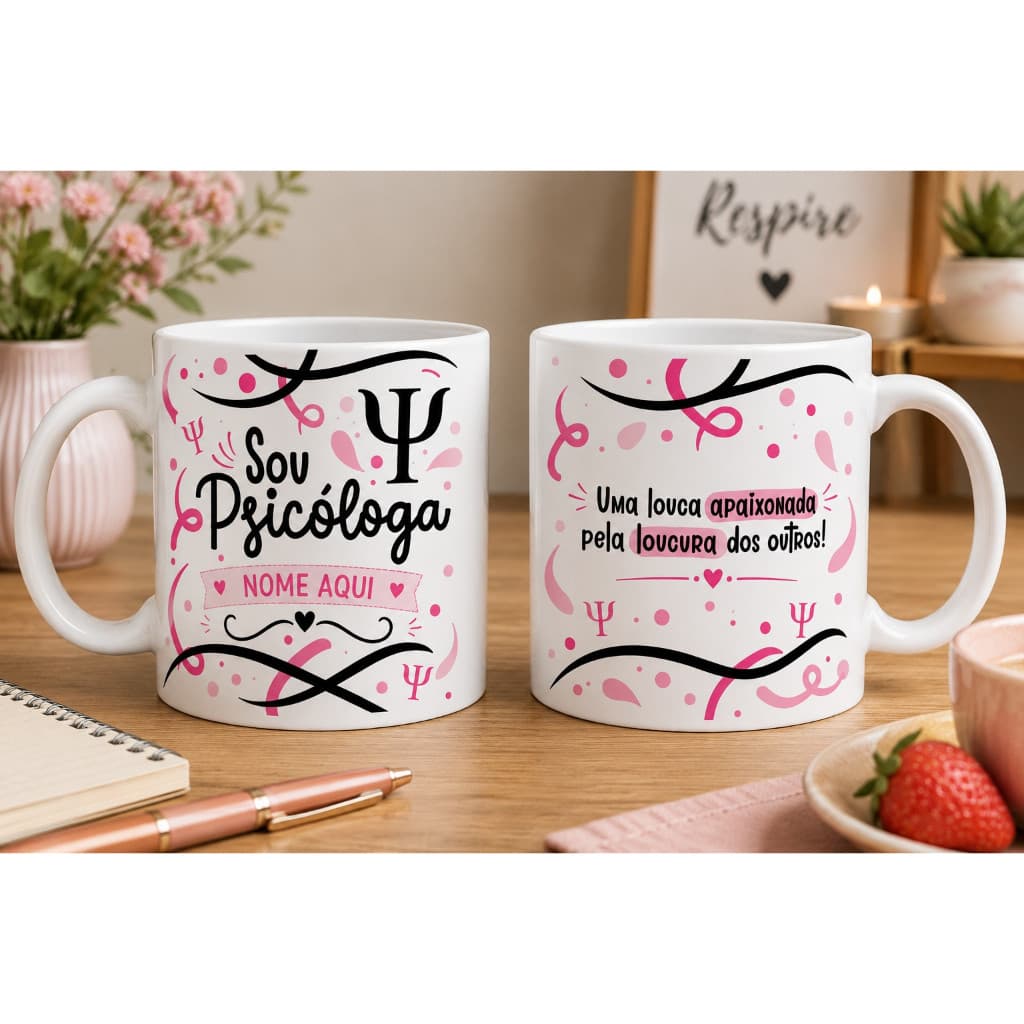 Caneca Psicologa Divertida Personalizável/ Caneca Psicologa/ Caneca Presente Aniversário Formatura
