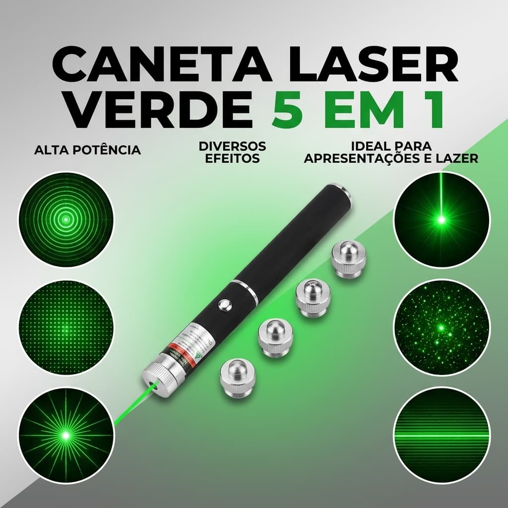 Caneta Laser Verde Profissional Recarregável Longo Alcance