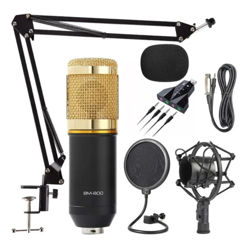 Microfone Condensador Legendary Vocal com suporte articulado