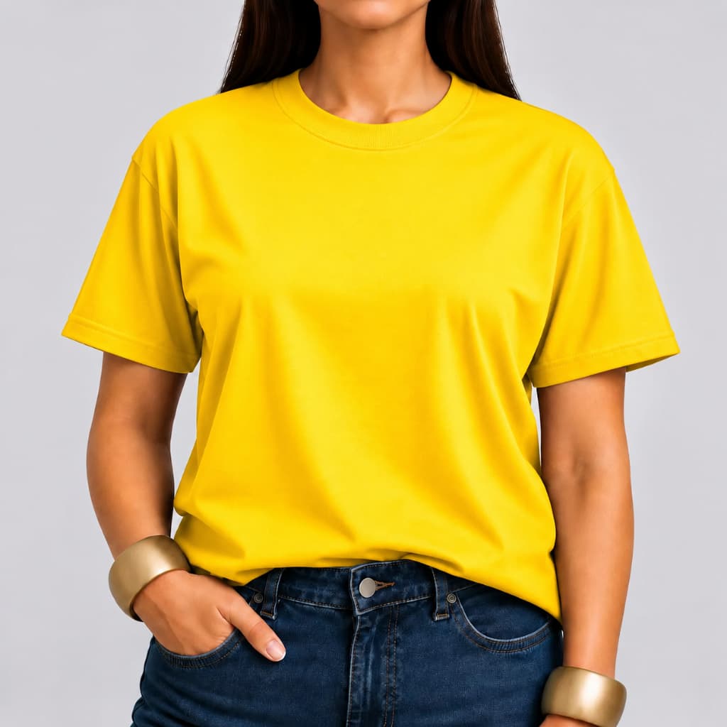Camiseta Lisa Feminina 100% Algodão Dia a dia Trabalho Passeio Versátil