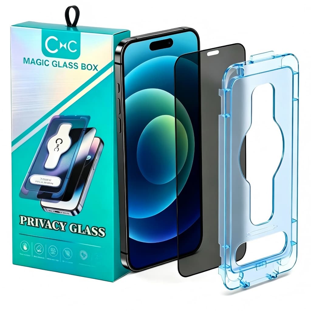 Kit com 1 Películas de Privacidade 9H com Aplicador para iPhone 17 Pro Max 16 15 14 13 12 11