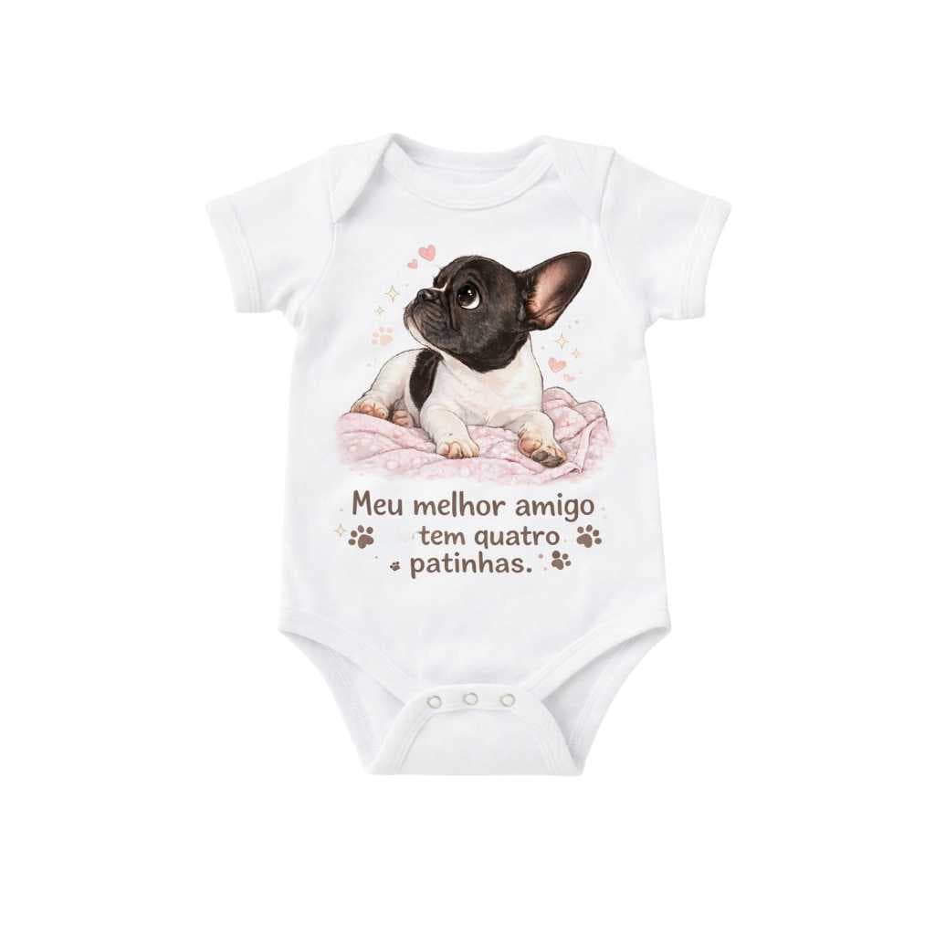 Body Buldogue Melhor Amigo Bebe Unissex Dog Fantasia