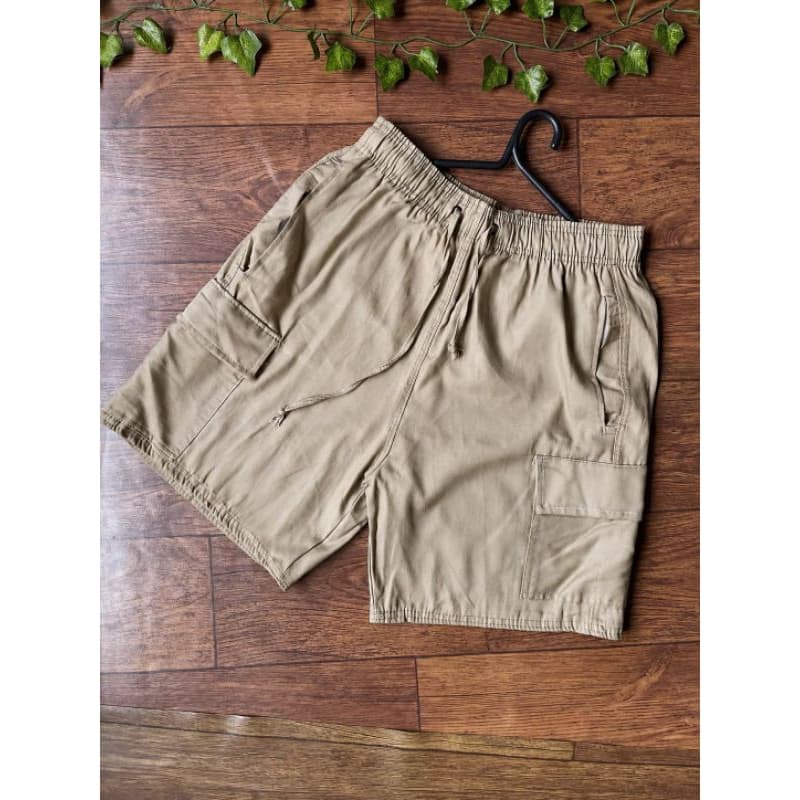 Short Cargo Masculino Sarja com Bolsos Funcionais 100% Algodão