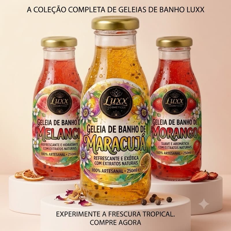 Geleia De Banho Artesanal Luxx 250ml Sabonete Líquido Corporal Hidratante Perfumado