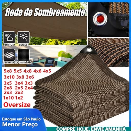 Cobertura Sombrite castanho /Amarelo castanho Tela Sombreamento 98% para Garagem Instalação Rápida Vários tamanhos