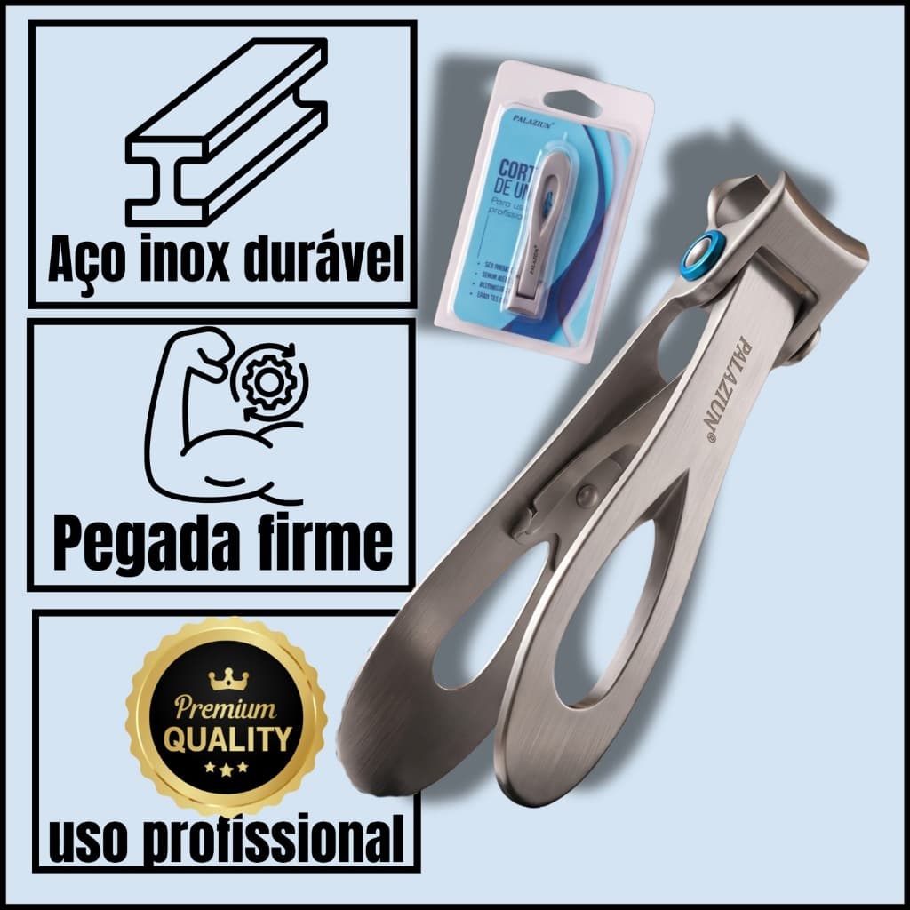 Cortador de unhas de abertura grande, cortador portátil resistente para unhas dos pés, aparador aço
