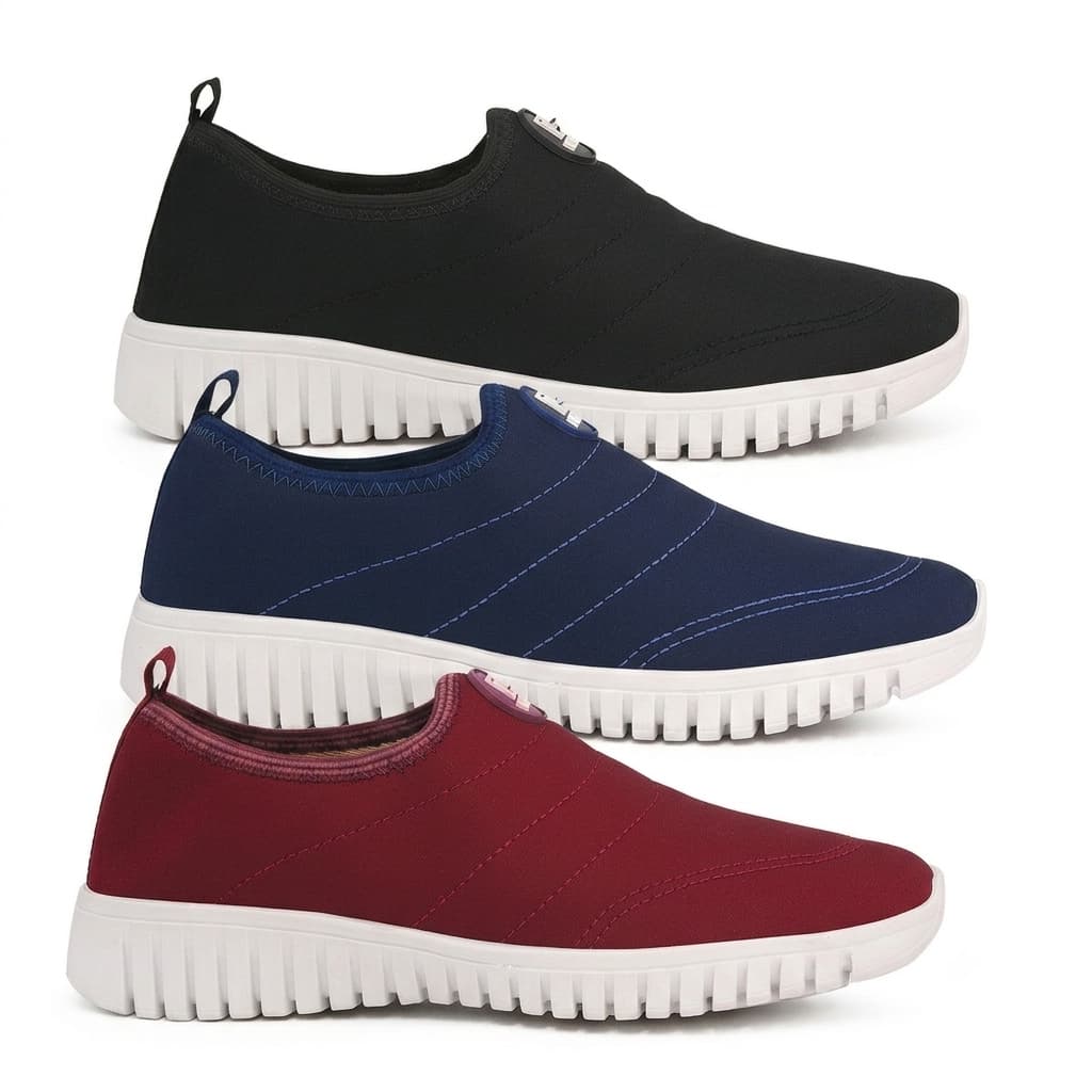 Kit 3 Pares Tênis Meia No Pé Lançamento Mega Confotável calce fácil slip on
