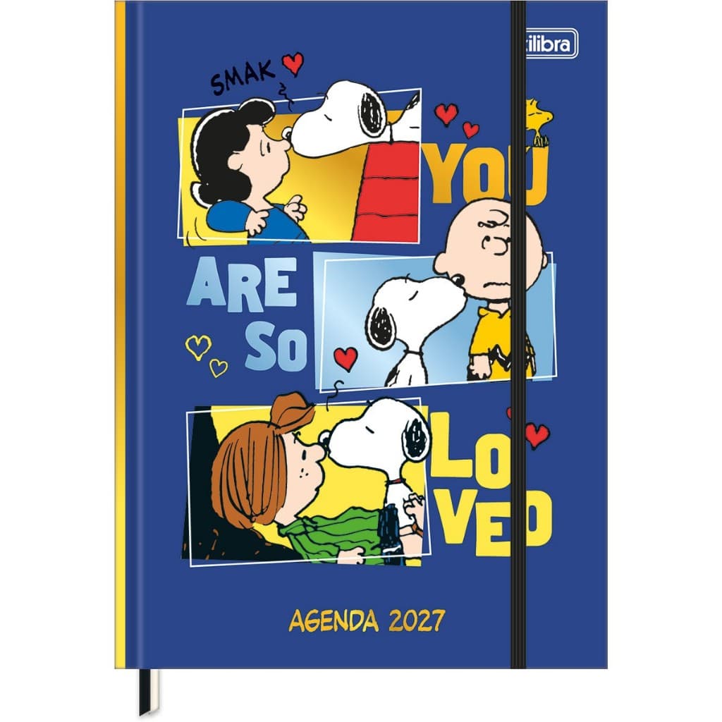 Agenda Costurada Diária Snoopy 2027 - Tilibra