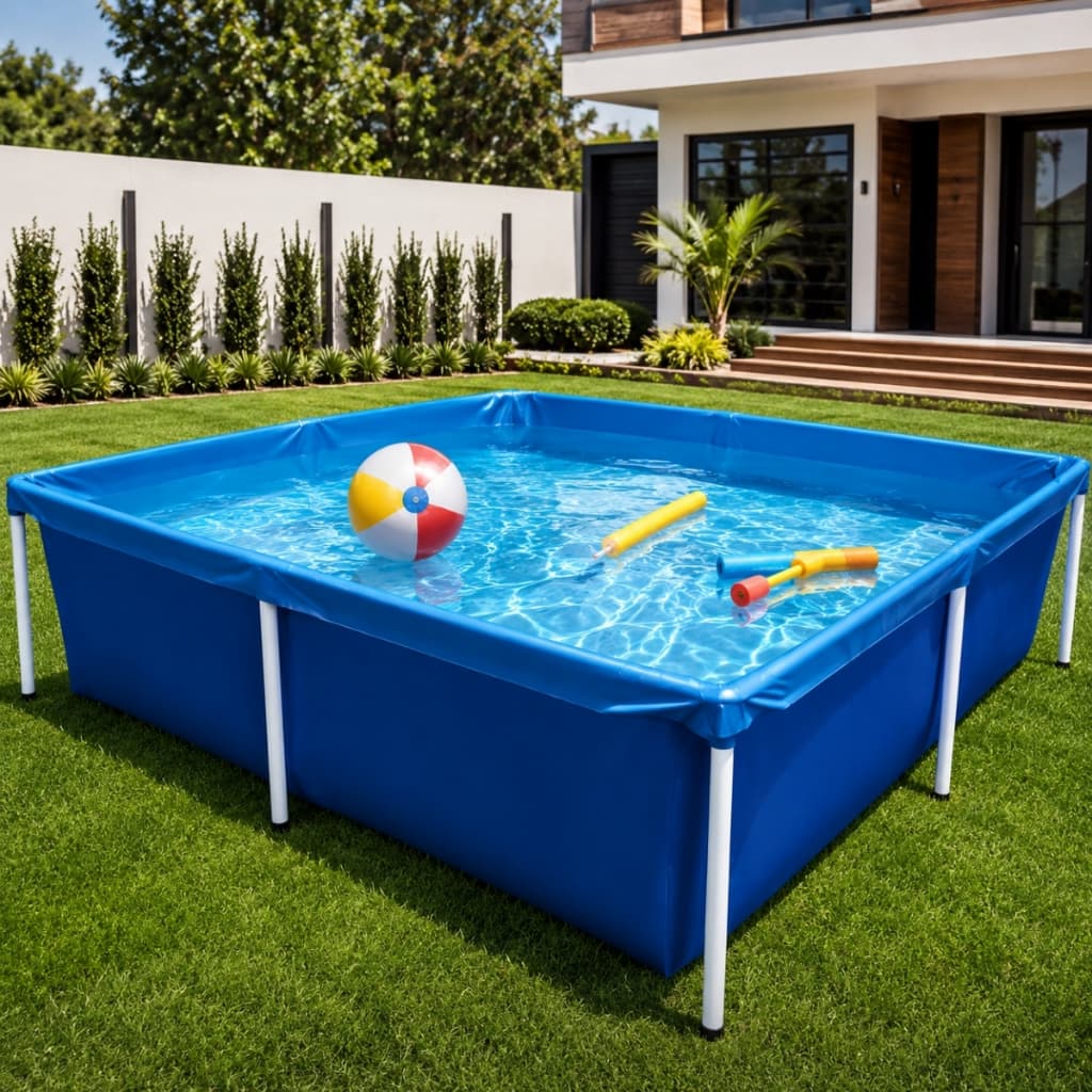 Piscina 2000 Litros Estrutural Retangular Mor Infantil Crianca Verao Calor Lazer Azul Premium Praia