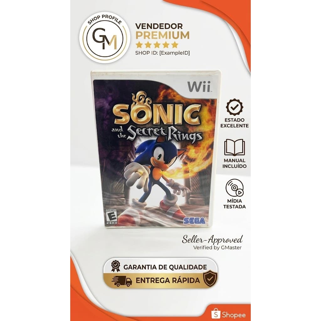 Sonic secrets rings WII + encarte original