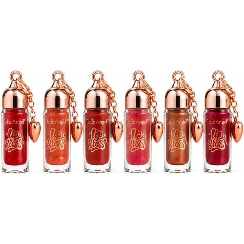 Lip Gloss Chaveiro Belle Angel Brilho Intenso Hidratante Efeito Espelhado