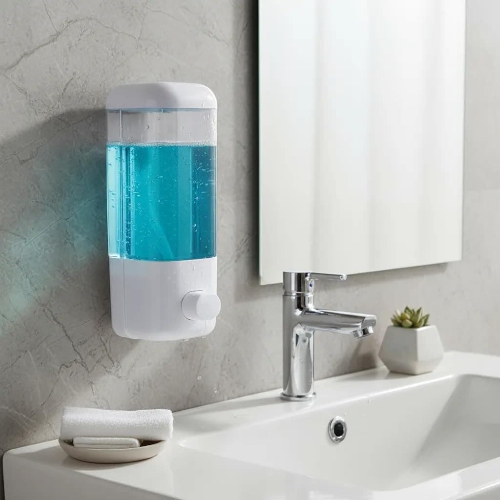 Dispenser Sabonete Líquido 500ml de Parede Porta Sabonete Álcool Gel Detergente