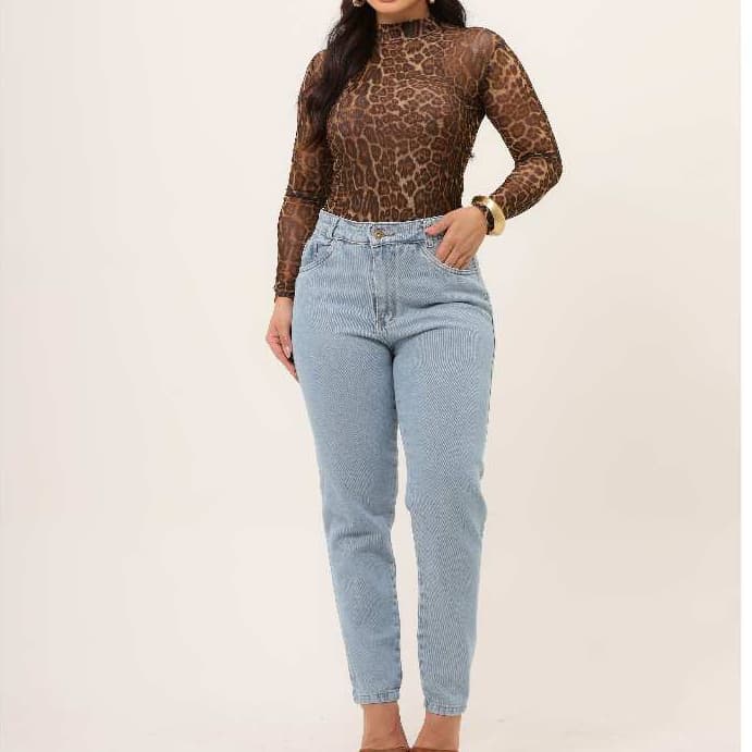 Calça Jeans Feminina Mom Mulher Estilosa Veste Bem Calca