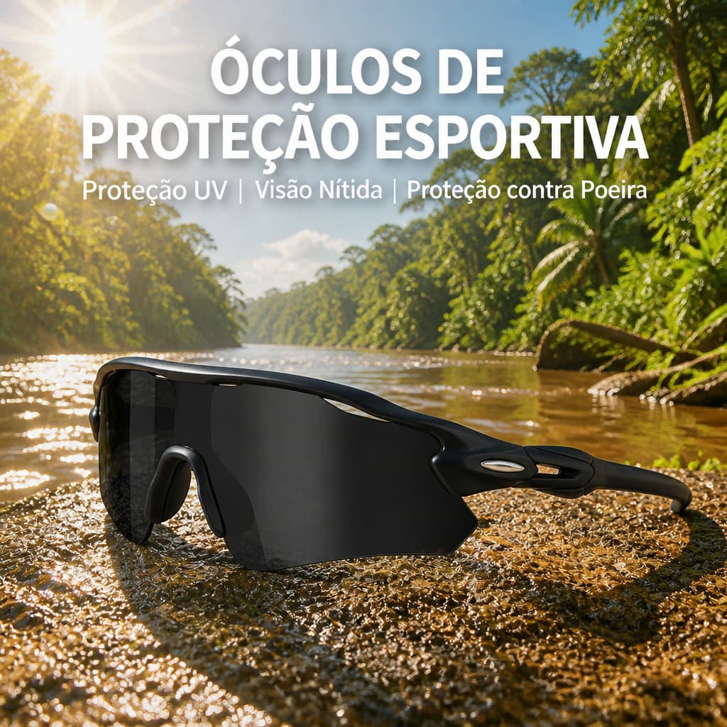 Óculos Ciclismo Esportivo UV400 Lente Colorida Proteção Solar para Bike MTB Corrida Masculino