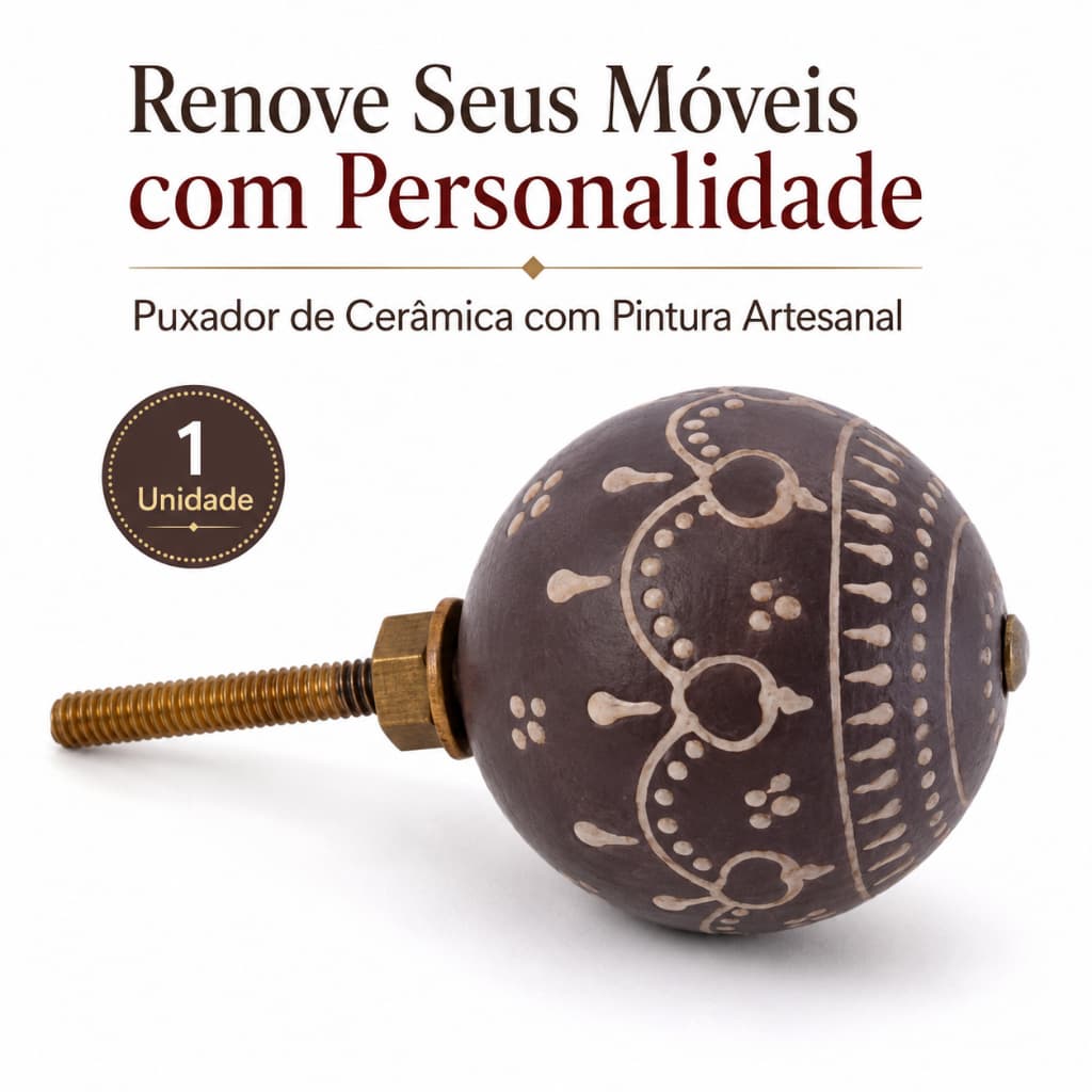 PUXADOR DECORATIVO PORTA MADEIRA ARTESANATO MÓVEIS